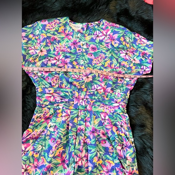 Maggy Boutique 80s Floral Knee Length Dress size 10 - Picture 13 of 14